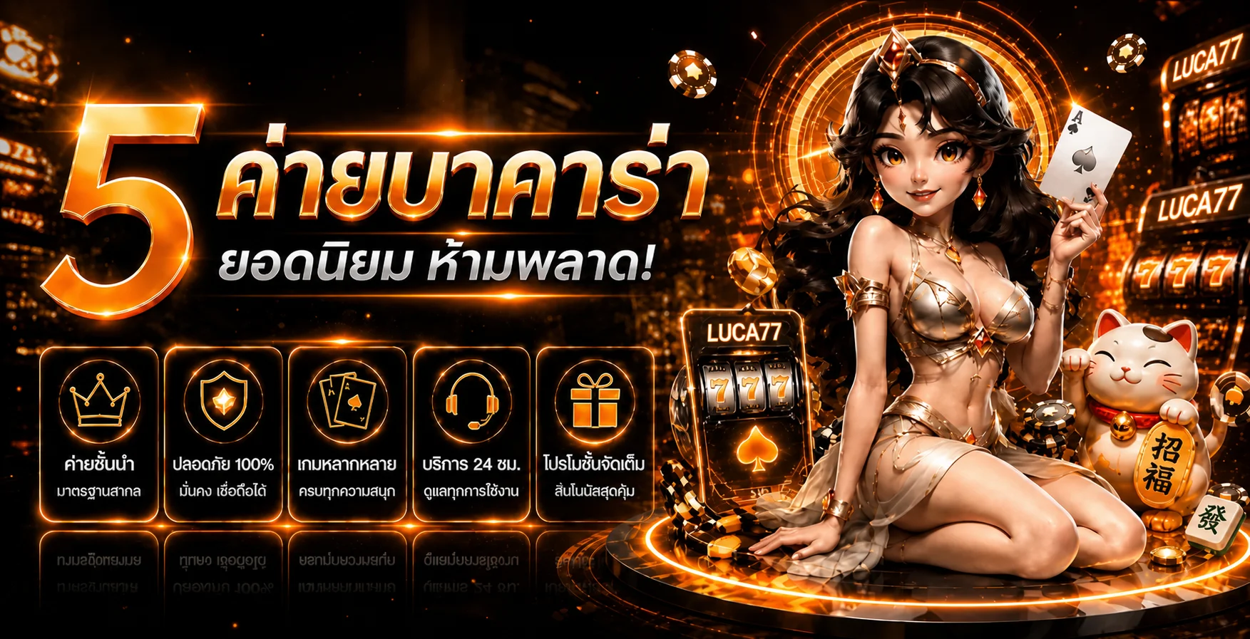LUCA77 รวมเกมบาคาร่าและคาสิโนยอดนิยม